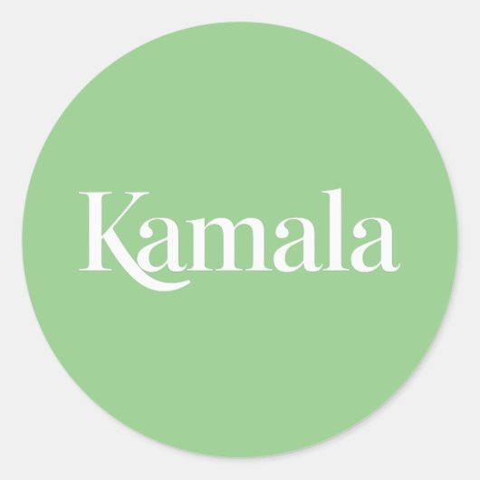 Sticker Rond Kamala Brat Kamala Harris pour le président 2024 (Devant)