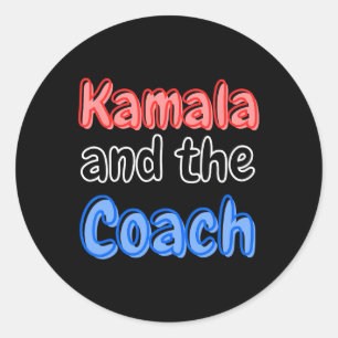 Sticker Rond Kamala Et L'Entraîneur Harris Président Élection 2