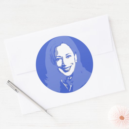 Sticker Rond Kamala Harris (Enveloppe)