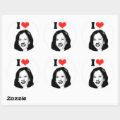 Sticker Rond Kamala Harris (Feuille)