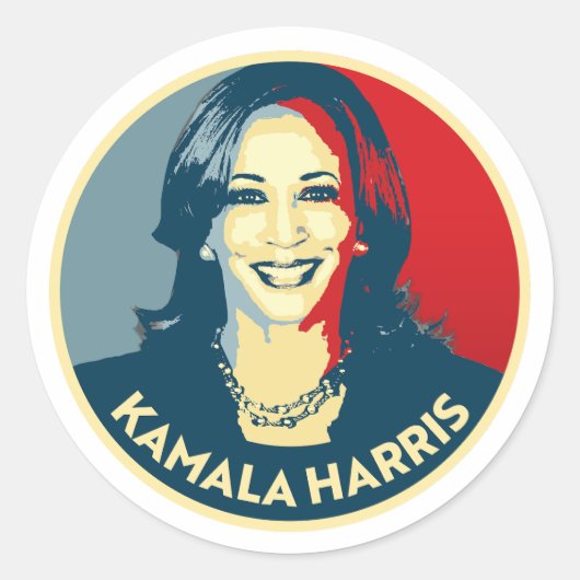 Sticker Rond Kamala Harris (Devant)