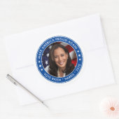 Sticker Rond Kamala Harris 2020 Campagne bleue électorale Photo (Enveloppe)