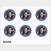 Sticker Rond Kamala Harris 2020 Campagne bleue électorale Photo (Feuille)