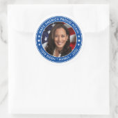 Sticker Rond Kamala Harris 2020 Campagne bleue électorale Photo (Sac)