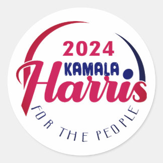 STICKER ROND KAMALA HARRIS 2024
