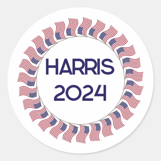 Sticker Rond Kamala Harris 2024 (Devant)