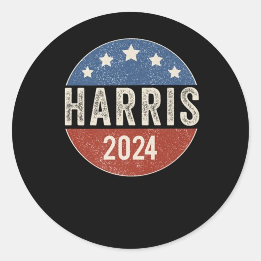 Sticker Rond Kamala Harris 2024 1 (Devant)