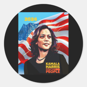 Sticker Rond Kamala Harris 2024 2