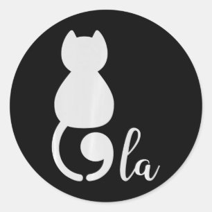 Sticker Rond Kamala Harris 2024 Cat Lady Président Comma La Fun