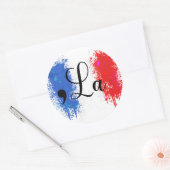 Sticker Rond Kamala Harris 2024 - Comma Électorale Présidentiel (Enveloppe)