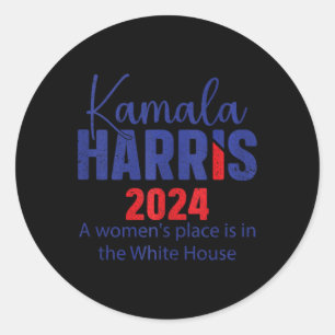 Sticker Rond Kamala Harris 2024 Empowering The American Dream T