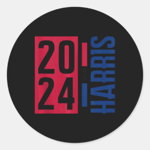 Sticker Rond Kamala Harris 2024 Madame la Présidente Kamala 47