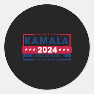 Sticker Rond Kamala Harris 2024 Madame la Présidente Kamala 47 