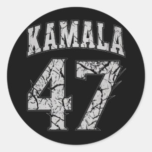 Sticker Rond Kamala Harris 47e président États-Unis Amérique 20