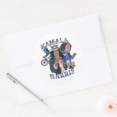 Sticker Rond Kamala Harris Bootleg Rap (Enveloppe)