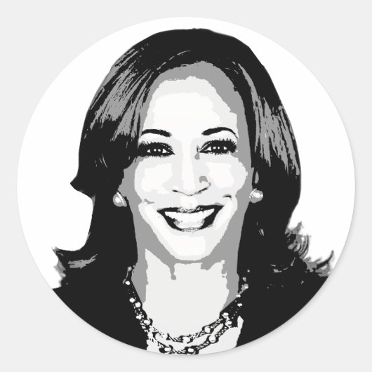 Sticker Rond Kamala Harris Bust (Devant)