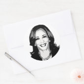 Sticker Rond Kamala Harris Bust (Enveloppe)