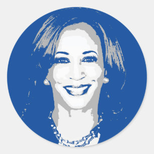 Sticker Rond Kamala Harris Bust