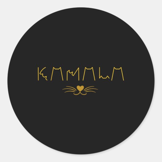 Sticker Rond Kamala Harris Chat Dames Et Chat Guy (Devant)