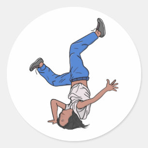 Sticker Rond Kamala Harris Cool Breakdance