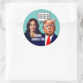 Sticker Rond Kamala Harris Dit Que Trump Serrure (Sac)