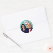 Sticker Rond Kamala Harris Dit Que Trump Serrure (Enveloppe)