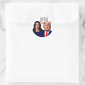 Sticker Rond Kamala Harris Dit Que Trump Serrure (Sac)