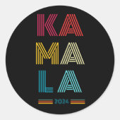 Sticker Rond Kamala Harris élection présidentielle de 2024 (Devant)