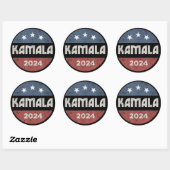 Sticker Rond Kamala Harris élection présidentielle de 2024 (Feuille)
