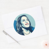 STICKER ROND KAMALA HARRIS EN AVANT (Enveloppe)