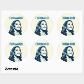 STICKER ROND KAMALA HARRIS EN AVANT (Feuille)