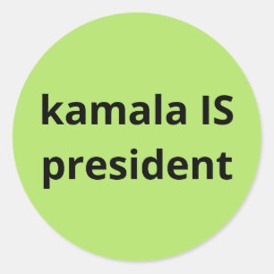 Sticker Rond Kamala Harris est la présidente des élections de 2