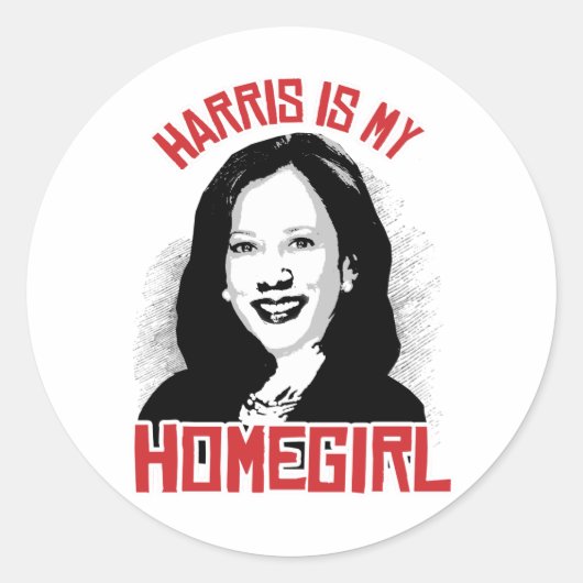 Sticker Rond Kamala Harris est ma fille - (Devant)