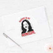 Sticker Rond Kamala Harris est ma fille - (Enveloppe)