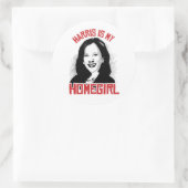 Sticker Rond Kamala Harris est ma fille - (Sac)