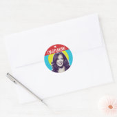 Sticker Rond Kamala Harris / Je parle (Enveloppe)