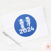 Sticker Rond Kamala Harris Josh Shapiro 2024 (Enveloppe)