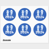 Sticker Rond Kamala Harris Josh Shapiro 2024 (Feuille)