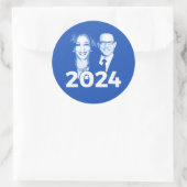 Sticker Rond Kamala Harris Josh Shapiro 2024 (Sac)