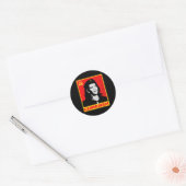 Sticker Rond Kamala Harris Kammunism Communisme Harris W (Enveloppe)