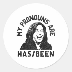Sticker Rond Kamala Harris Mes Pronononouns Ont Été Président T