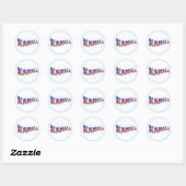 Sticker Rond Kamala Harris mignon Alphabets de ballons du pavil (Feuille)