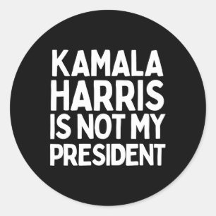 Sticker Rond Kamala Harris n'est pas mon président - Don Pro Tr