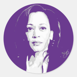 Sticker Rond Kamala Harris Portrait