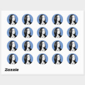 Sticker Rond Kamala Harris Portrait (Feuille)
