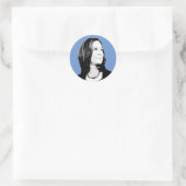 Sticker Rond Kamala Harris Portrait (Sac)