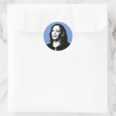 Sticker Rond Kamala Harris Portrait (Sac)