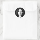 Sticker Rond Kamala Harris Portrait (Sac)