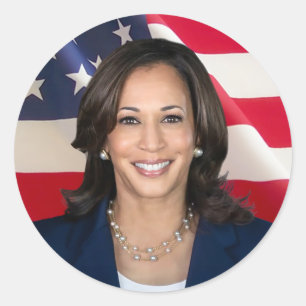 Sticker Rond Kamala Harris pour l'Amérique