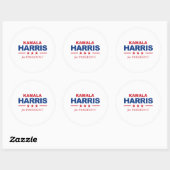 Sticker Rond Kamala Harris pour le président - (Feuille)